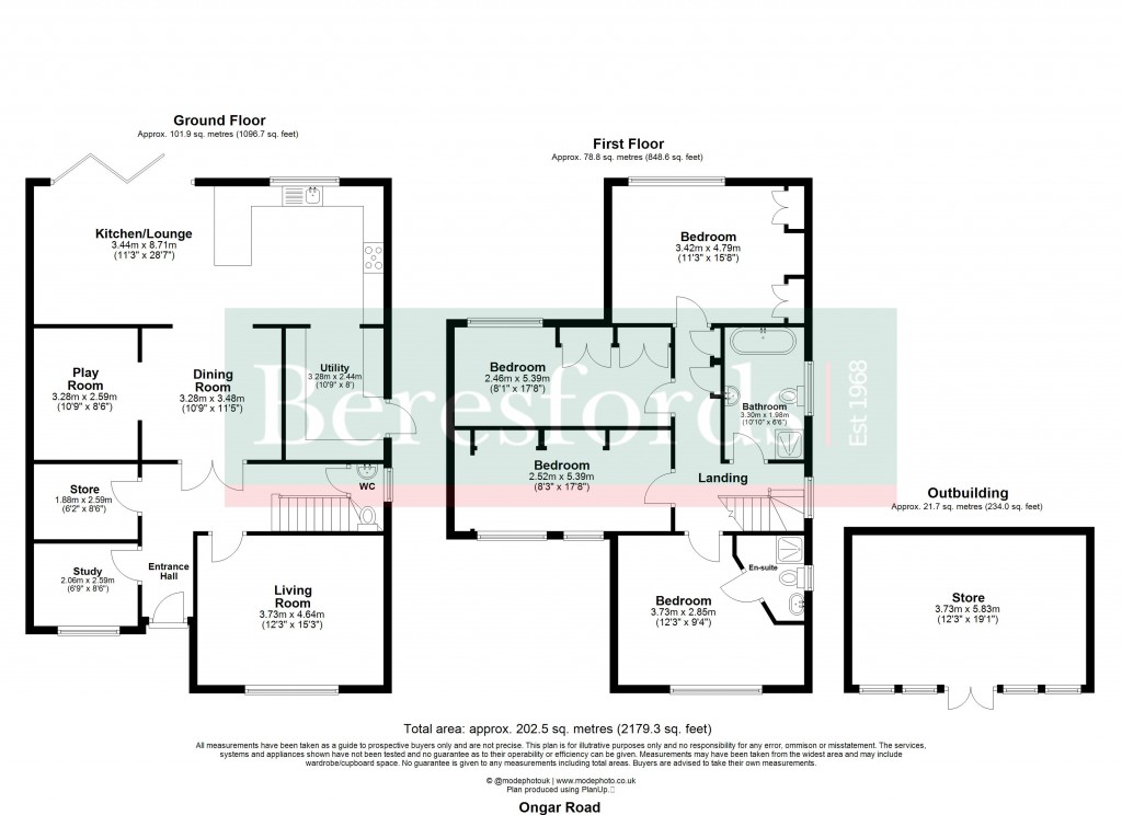 Floorplans For Pilgrims Hatch, Brentwood, Essex