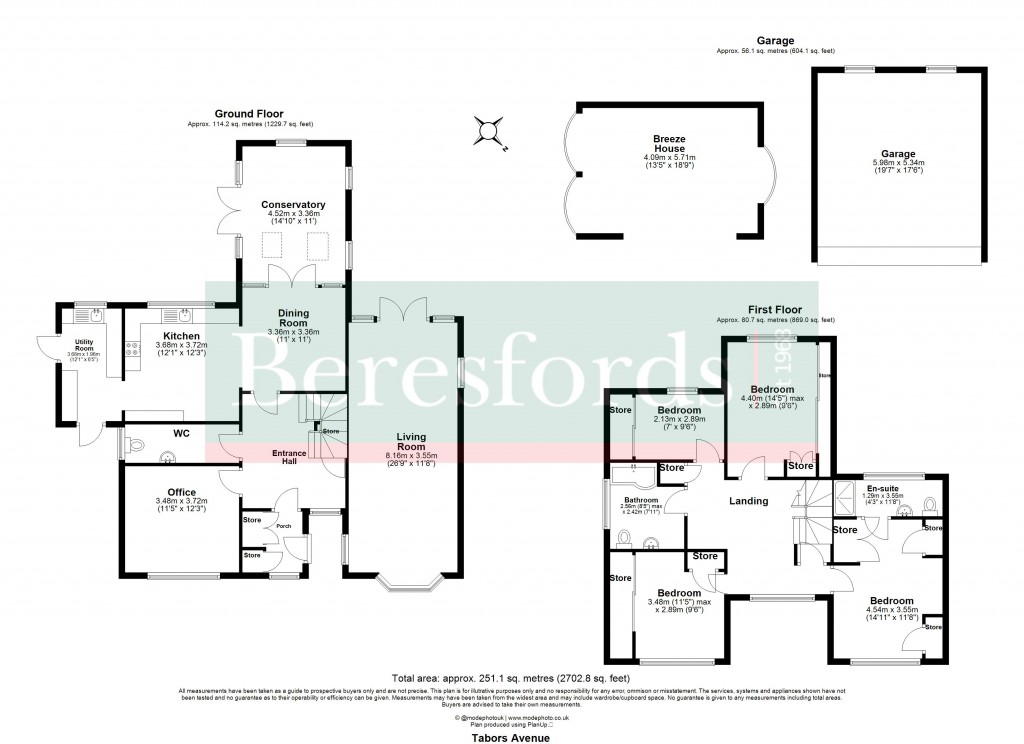 Floorplans For Great Baddow, Essex
