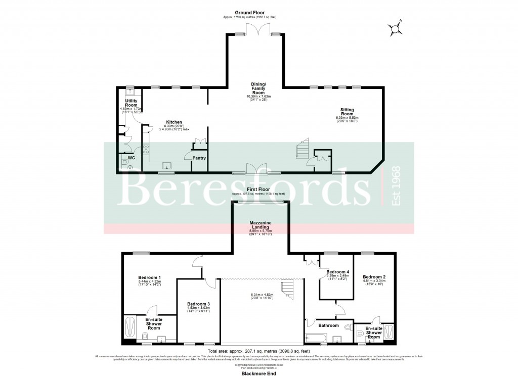 Floorplans For Blackmore End, Braintree, Essex