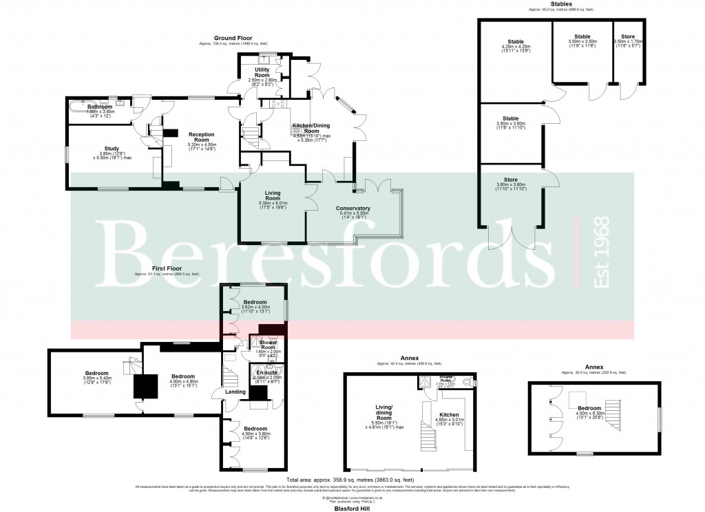 Floorplans For Little Waltham, Chelmsford, Essex