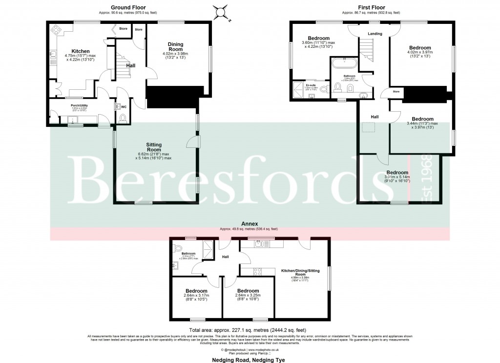 Floorplans For Nedging Tye, Ipswich, Suffolk