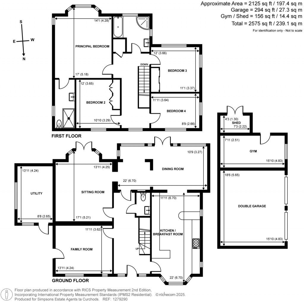 Floorplans For Oak Road, Cobham, Surrey