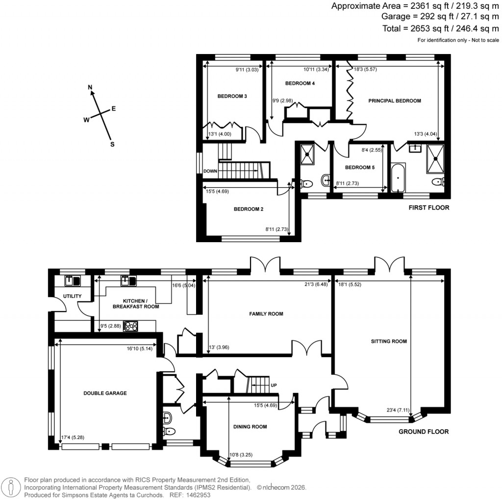 Floorplans For The Garth, Cobham, Surrey