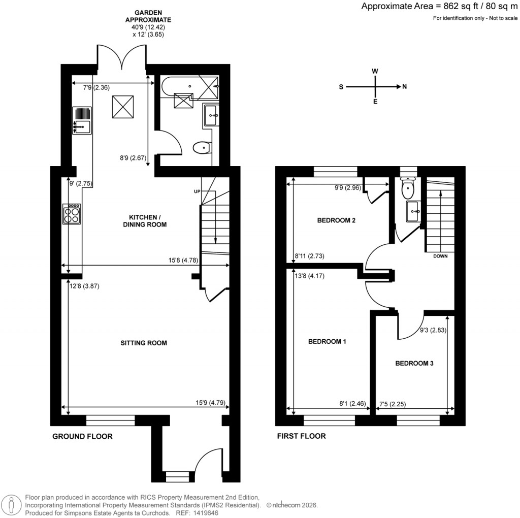 Floorplans For Queens Court Ride, Cobham, Surrey
