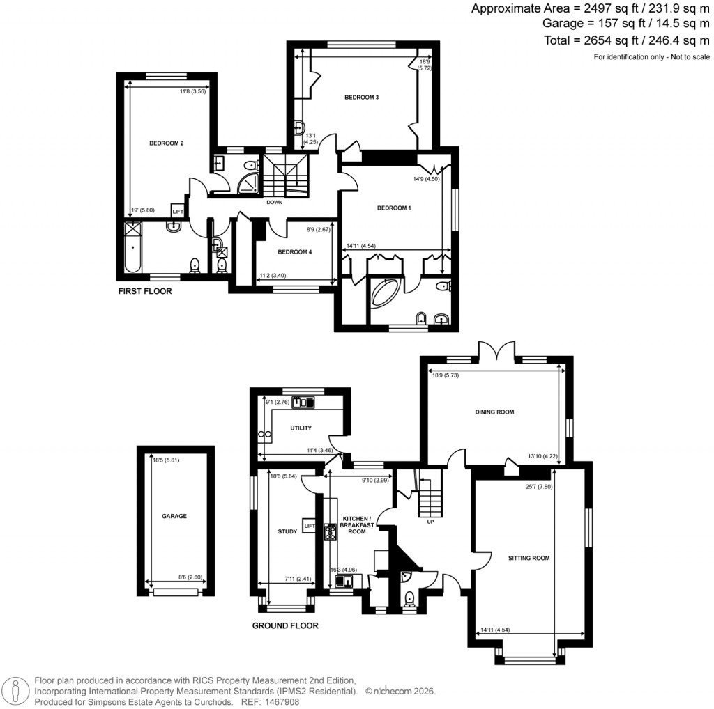 Floorplans For Blundel Lane, Cobham, Surrey