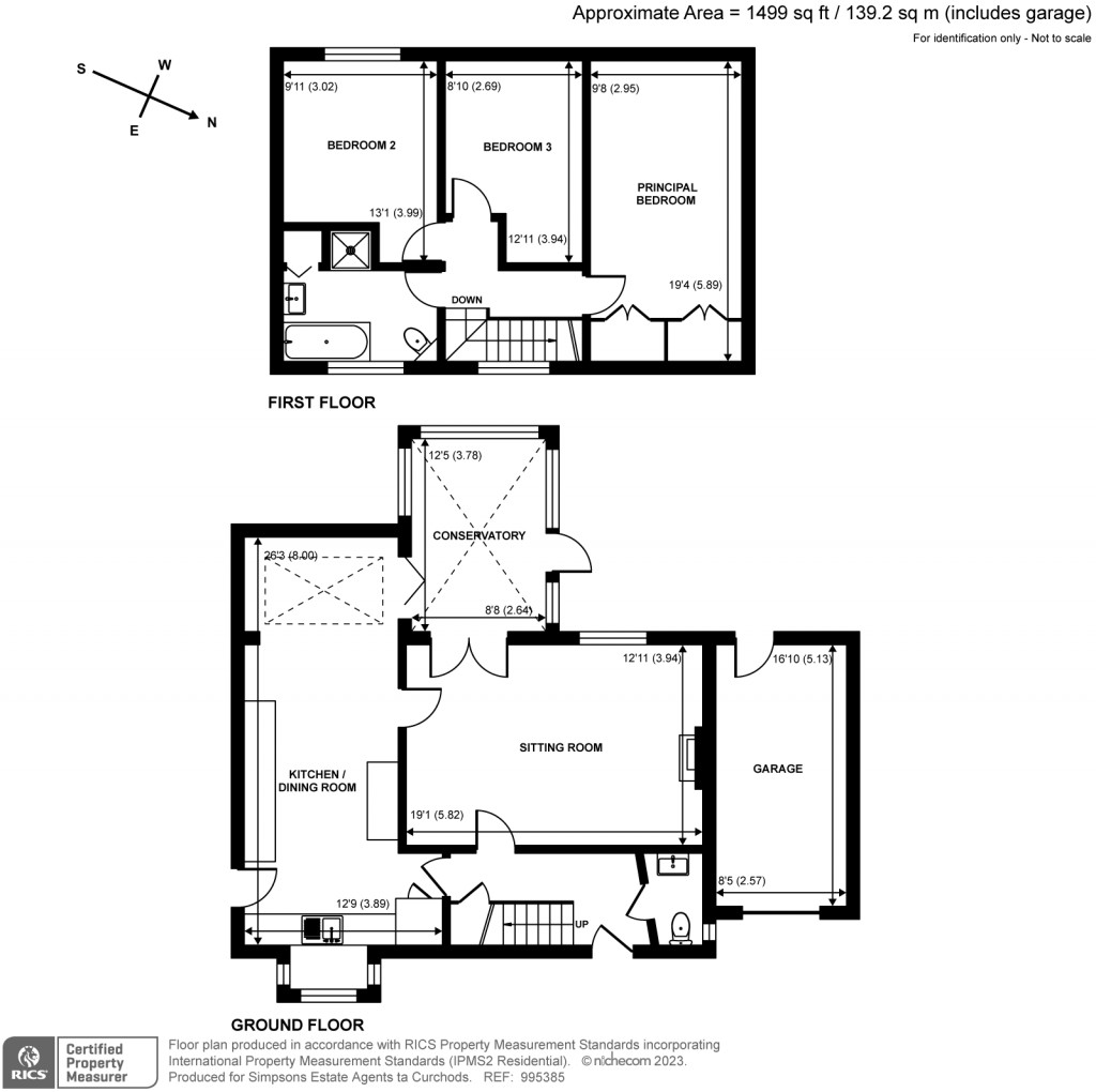 Floorplans For Evelyn Way, Stoke D'Abernon, Cobham, KT11