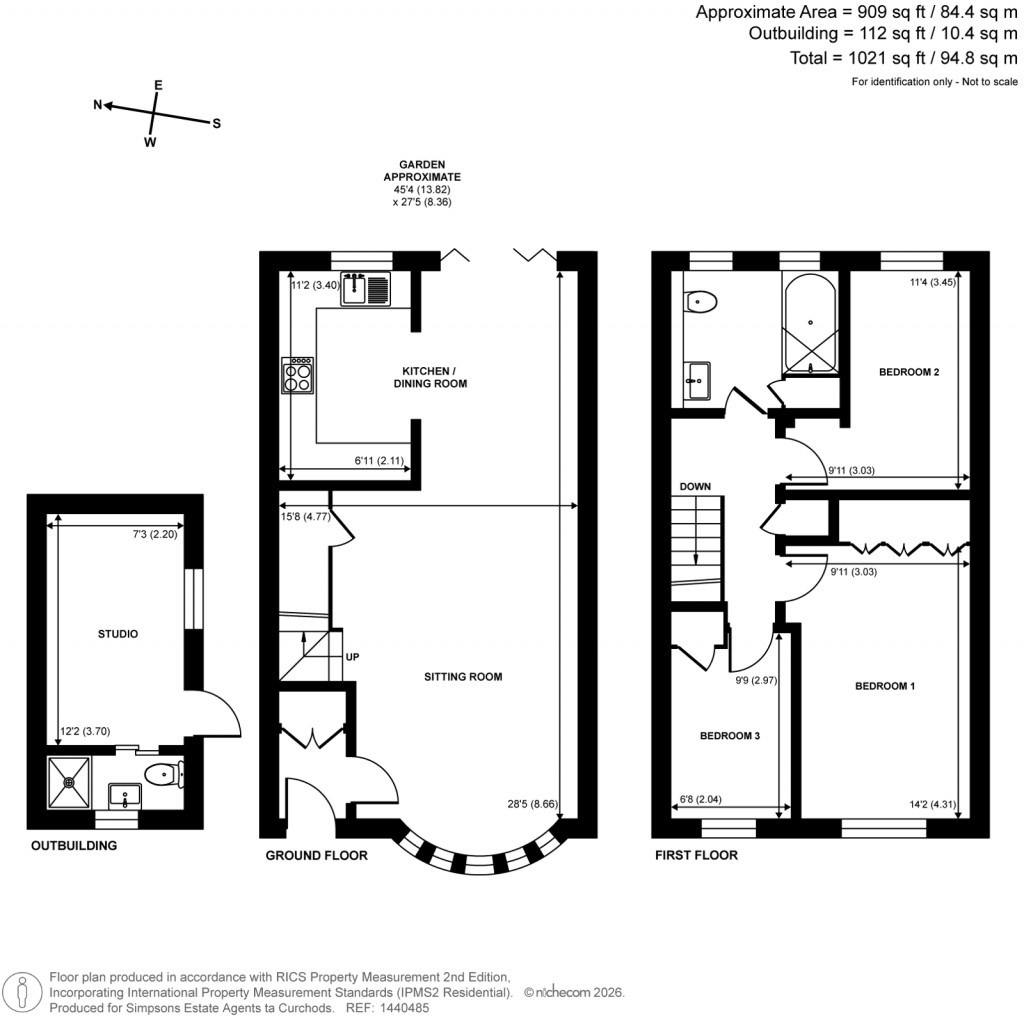 Floorplans For Leigh Road, Cobham, Surrey