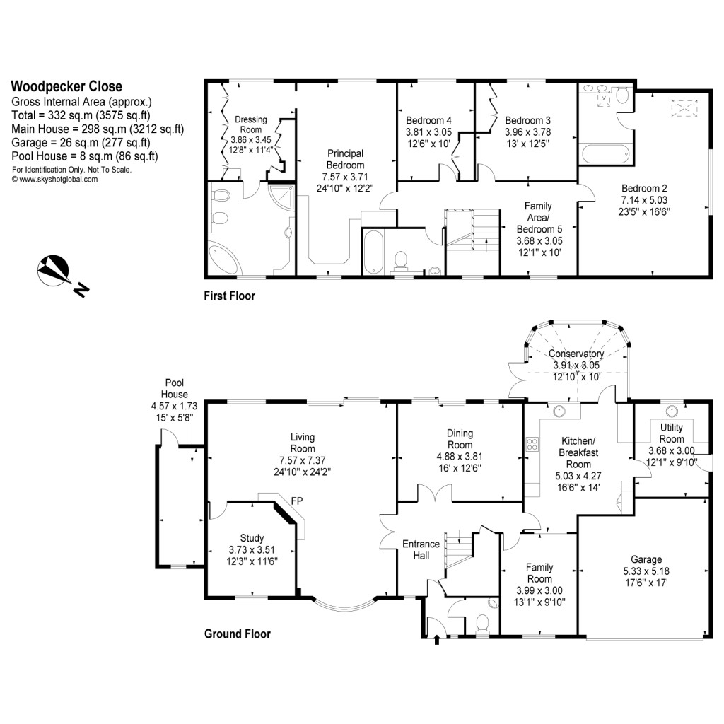 Floorplans For Woodpecker Close, Cobham, KT11