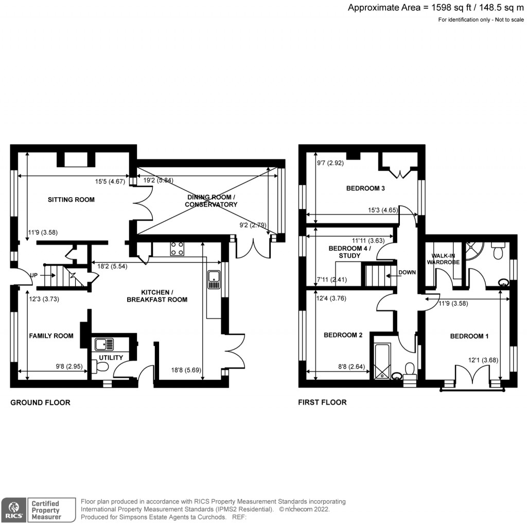 Floorplans For Middleton Road, Downside, Cobham, KT11