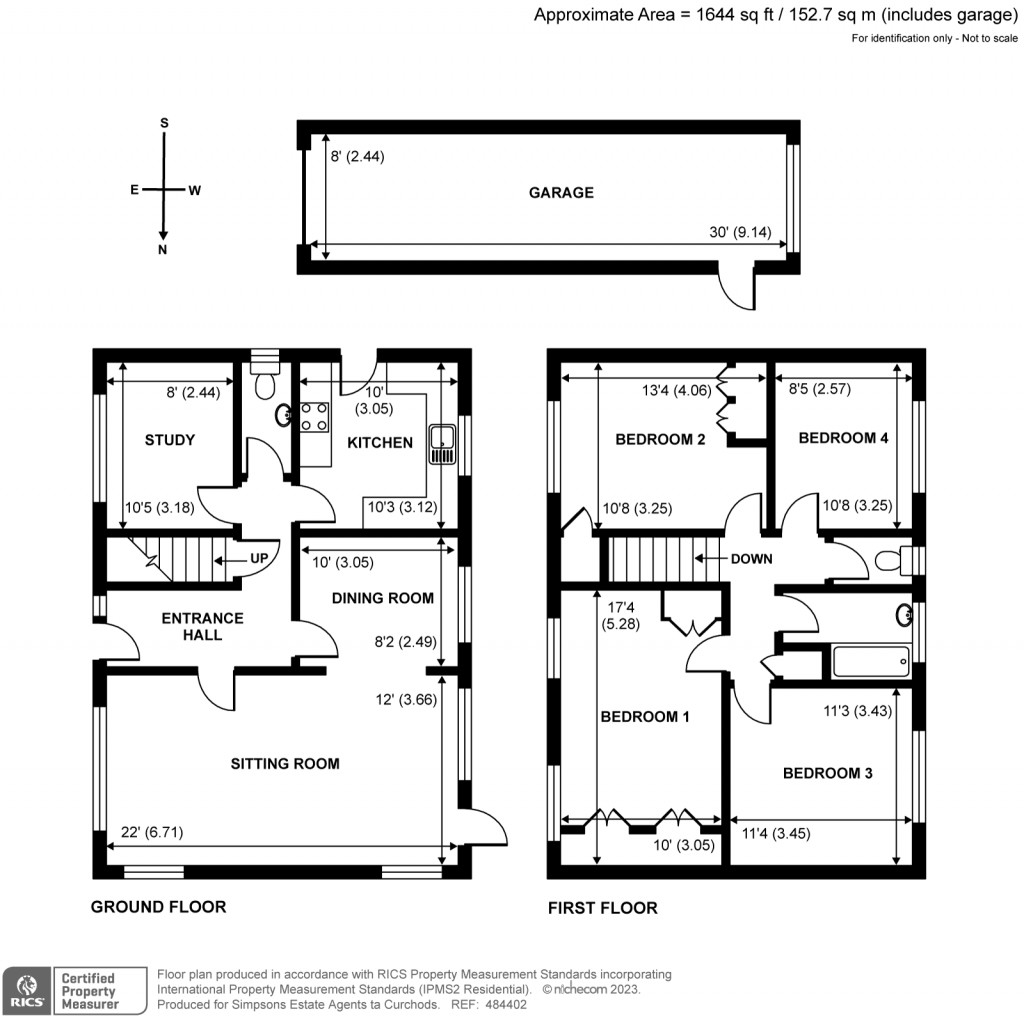 Floorplans For Bramble Rise, Cobham, KT11