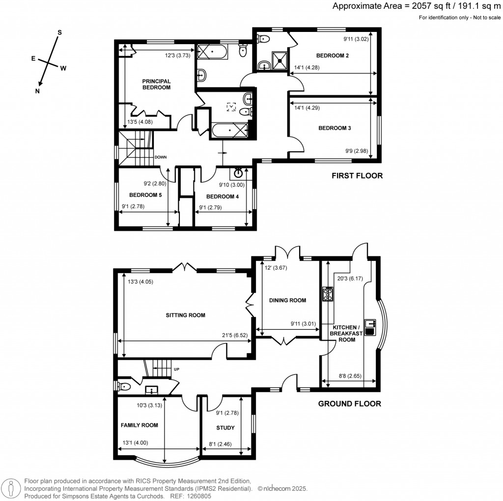 Floorplans For Bramble Rise, Cobham, KT11