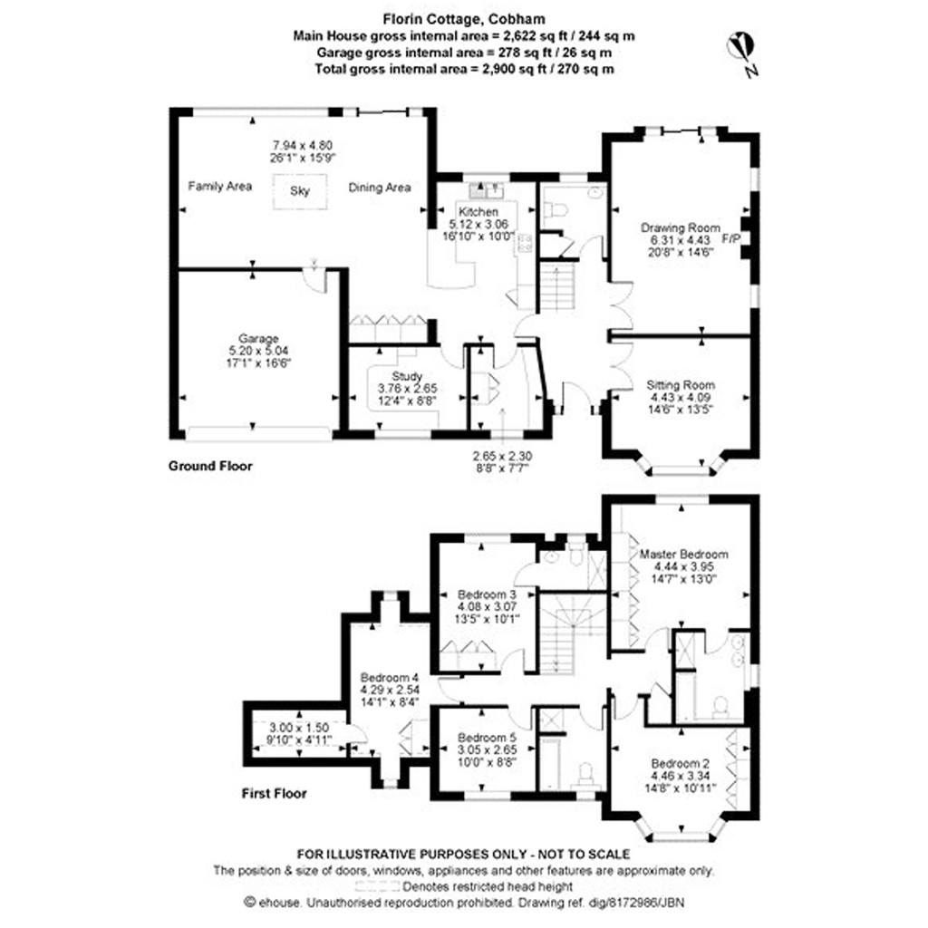Floorplans For 14B Stoke Road, Cobham, KT11