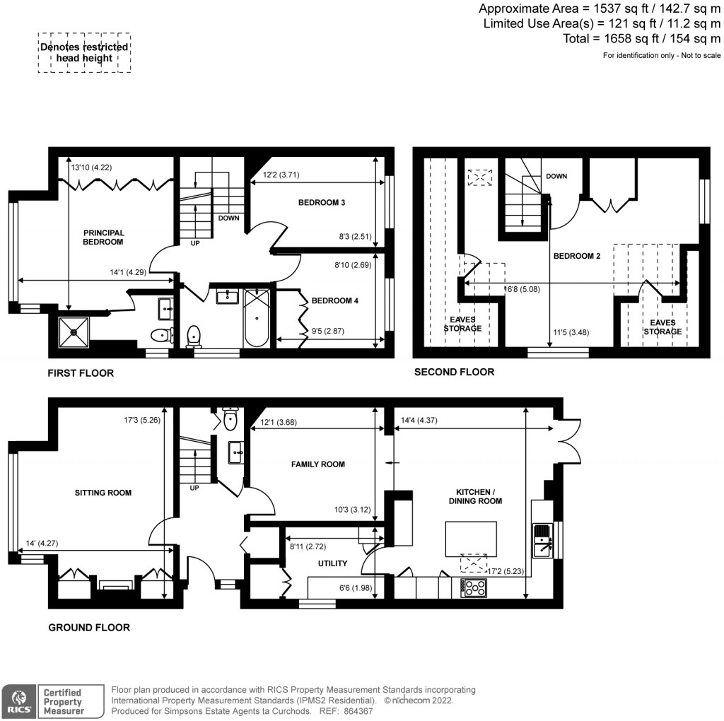 Floorplans For Clock House Mead, Oxshott, KT22