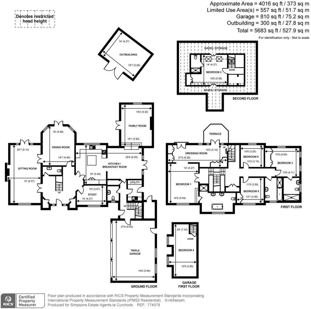 Floorplans For Percival Close, Oxshott, KT22