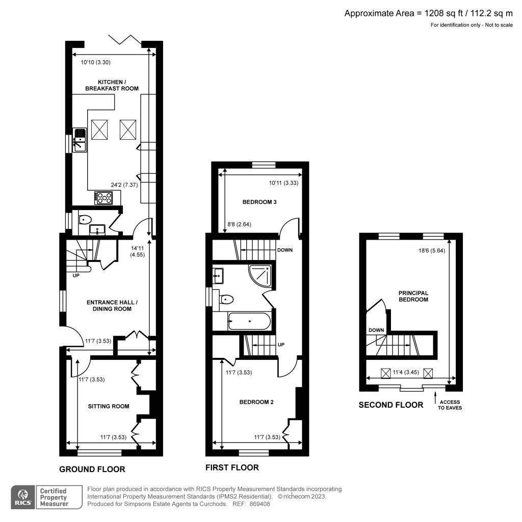 Floorplans For Hogshill Lane, Cobham, KT11
