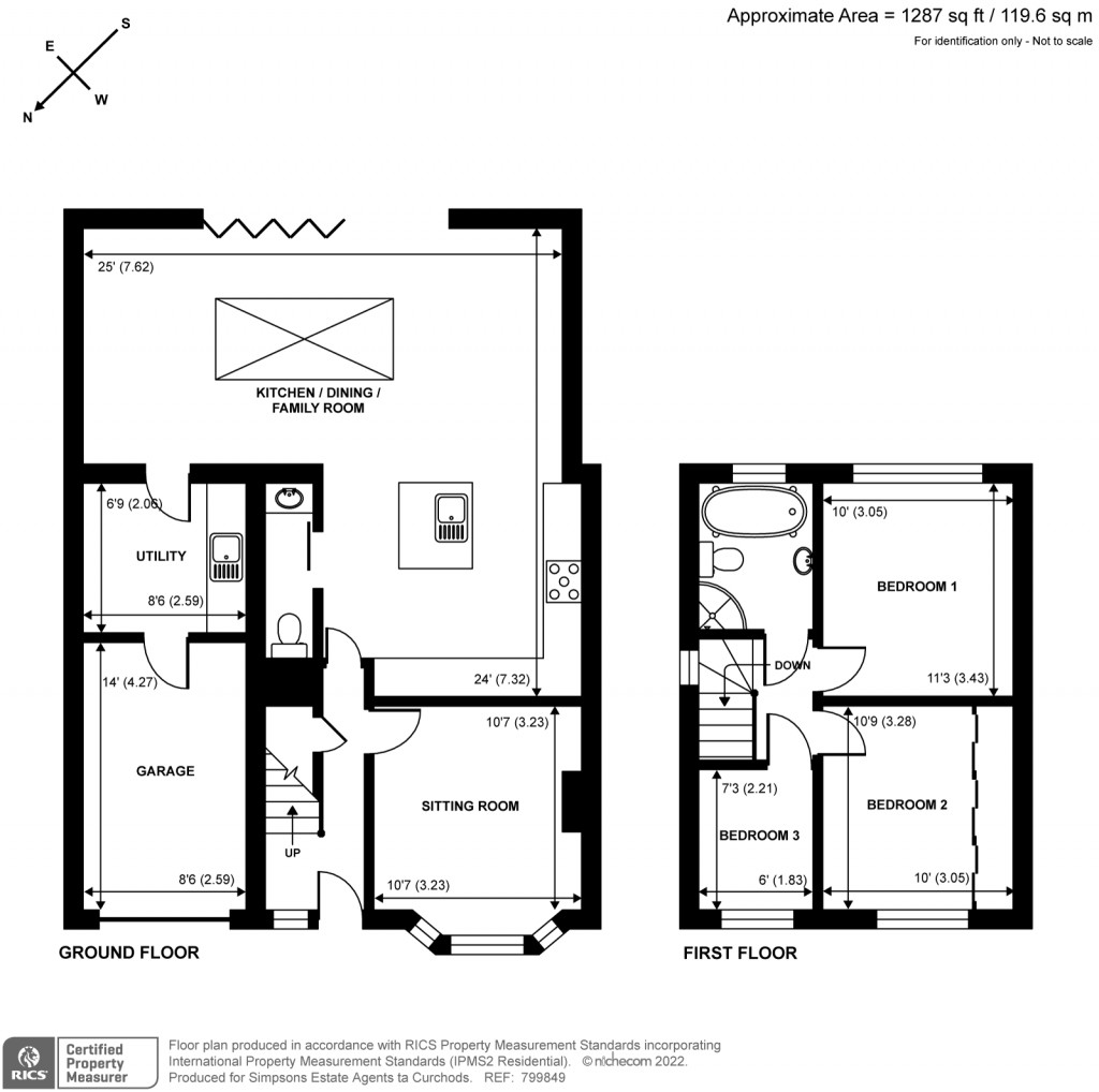 Floorplans For Tartar Road, Cobham, KT11