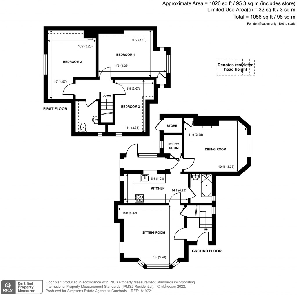 Floorplans For Stoke Road, Cobham, Surrey