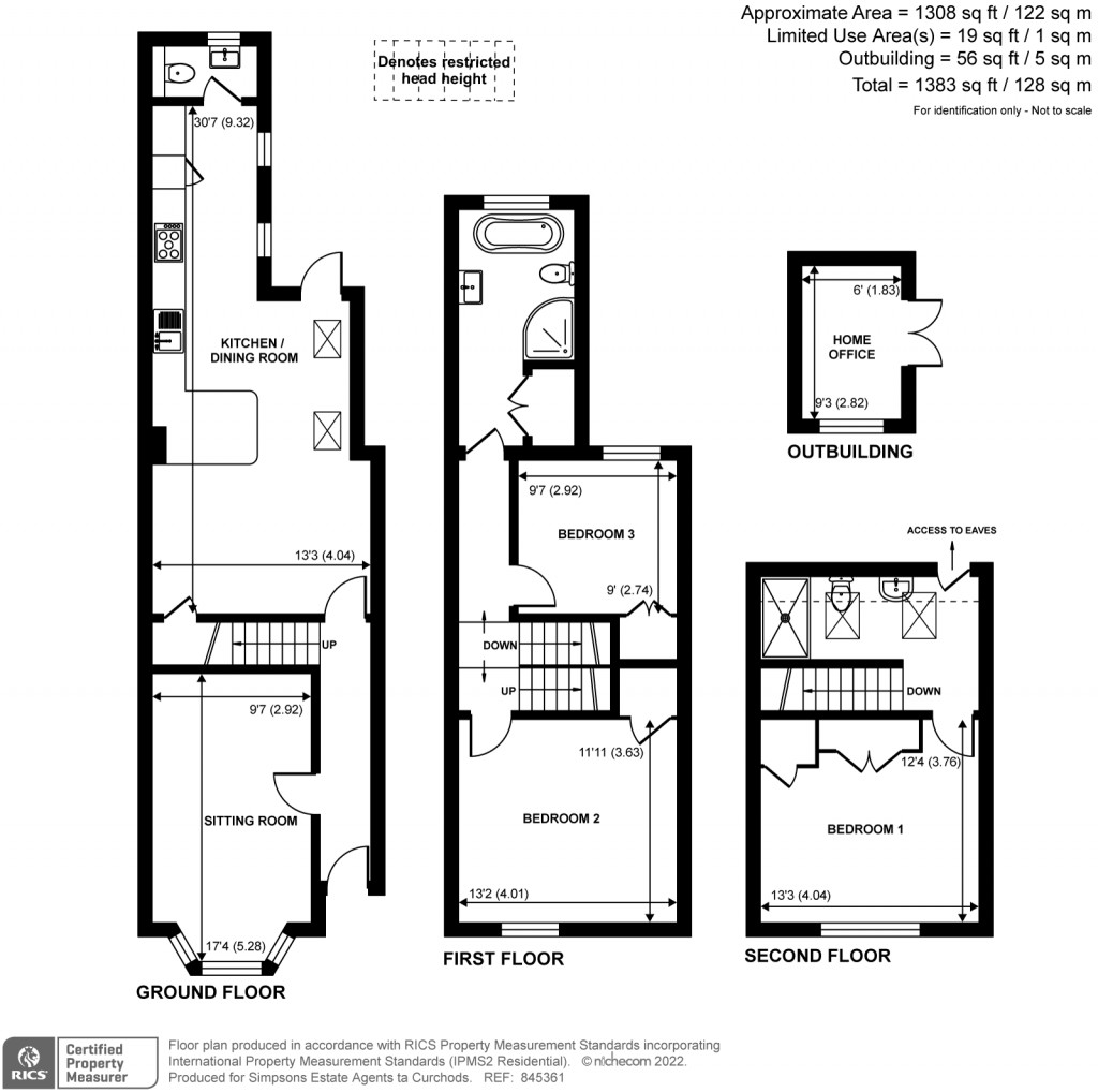 Floorplans For Anyards Road, Cobham, KT11
