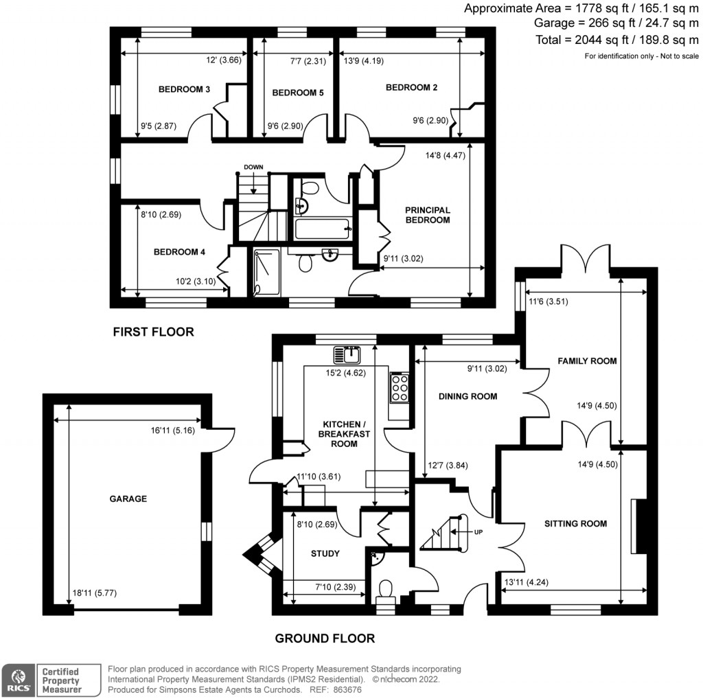 Floorplans For Burleigh Park, Cobham, KT11