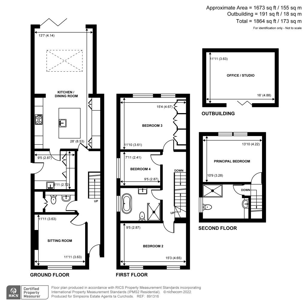 Floorplans For Freelands Road, Cobham, KT11
