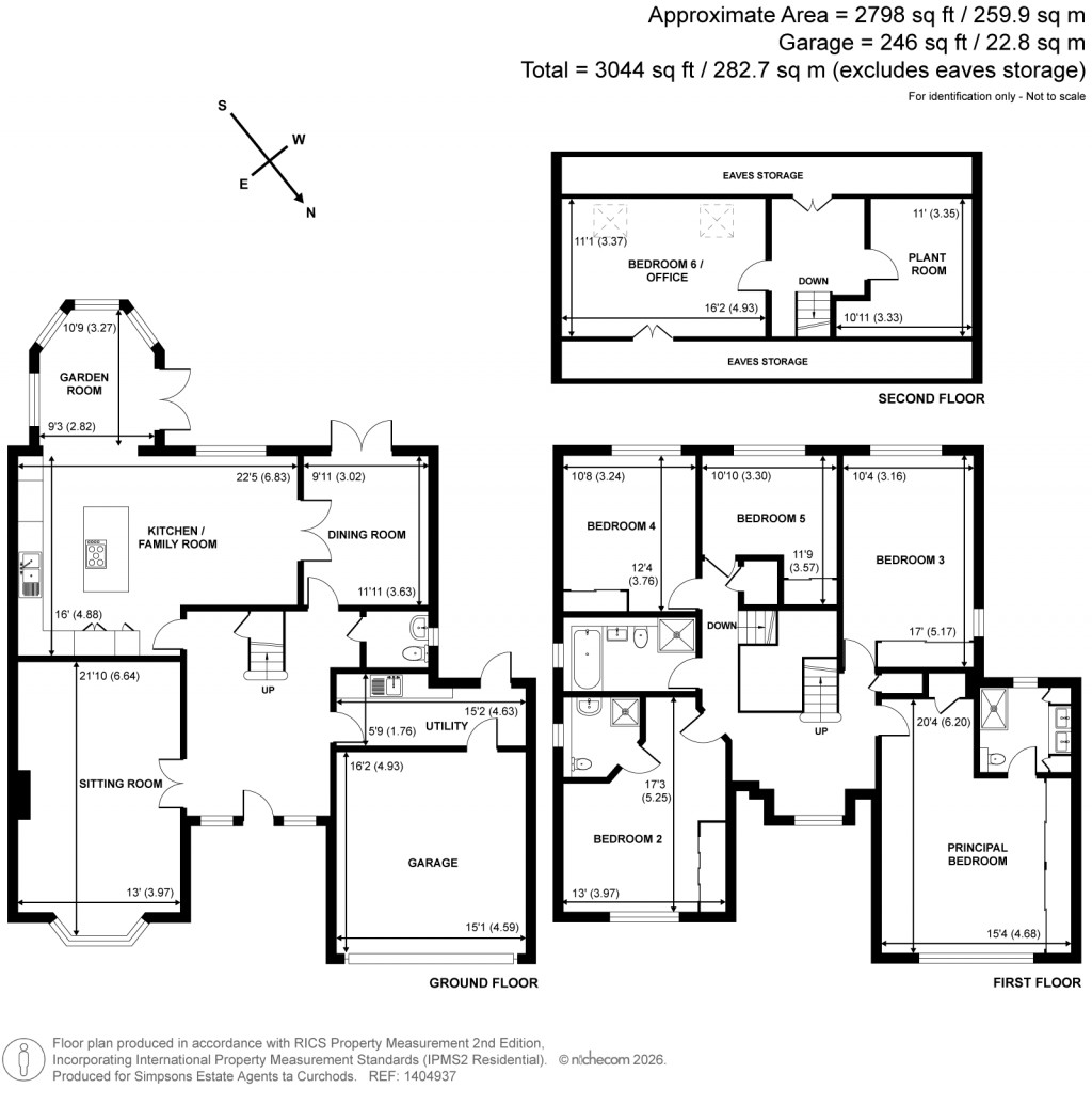 Floorplans For Northcote Road, West Horsley, Surrey