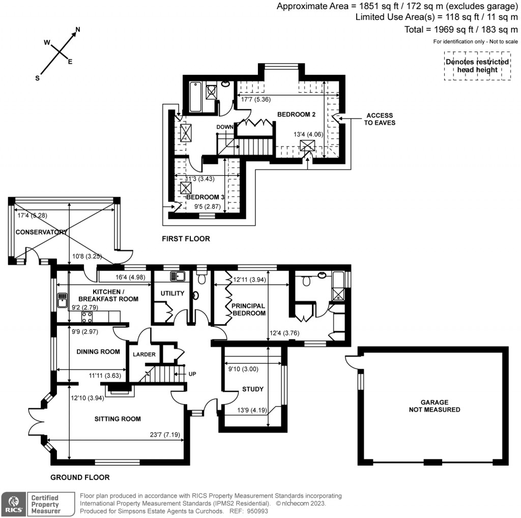 Floorplans For Pony Chase, Cobham, Surrey