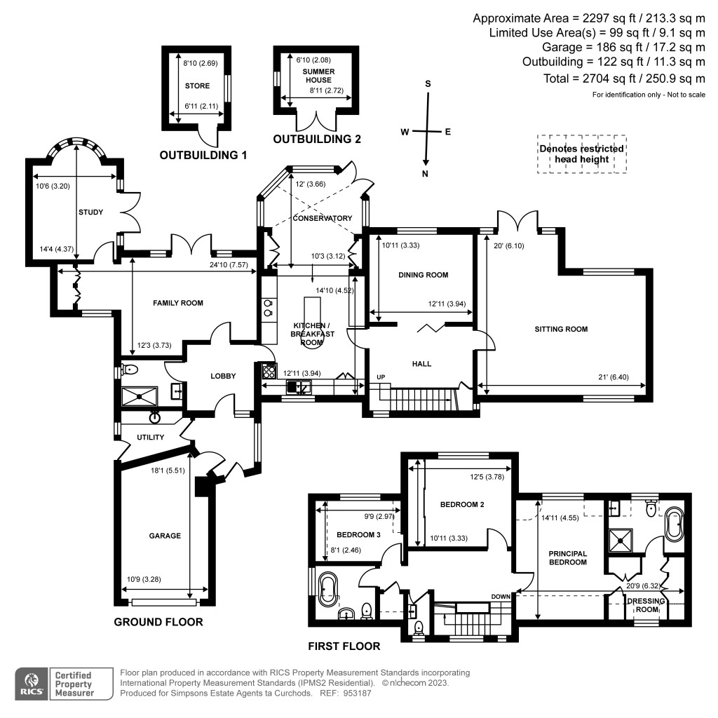 Floorplans For Mizen Way, Cobham, KT11