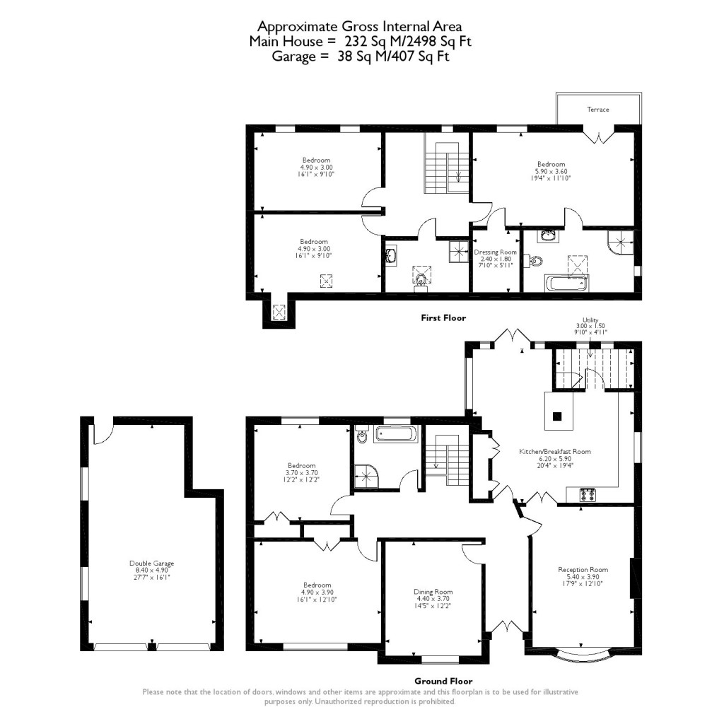 Floorplans For Courtleas, Cobham, KT11