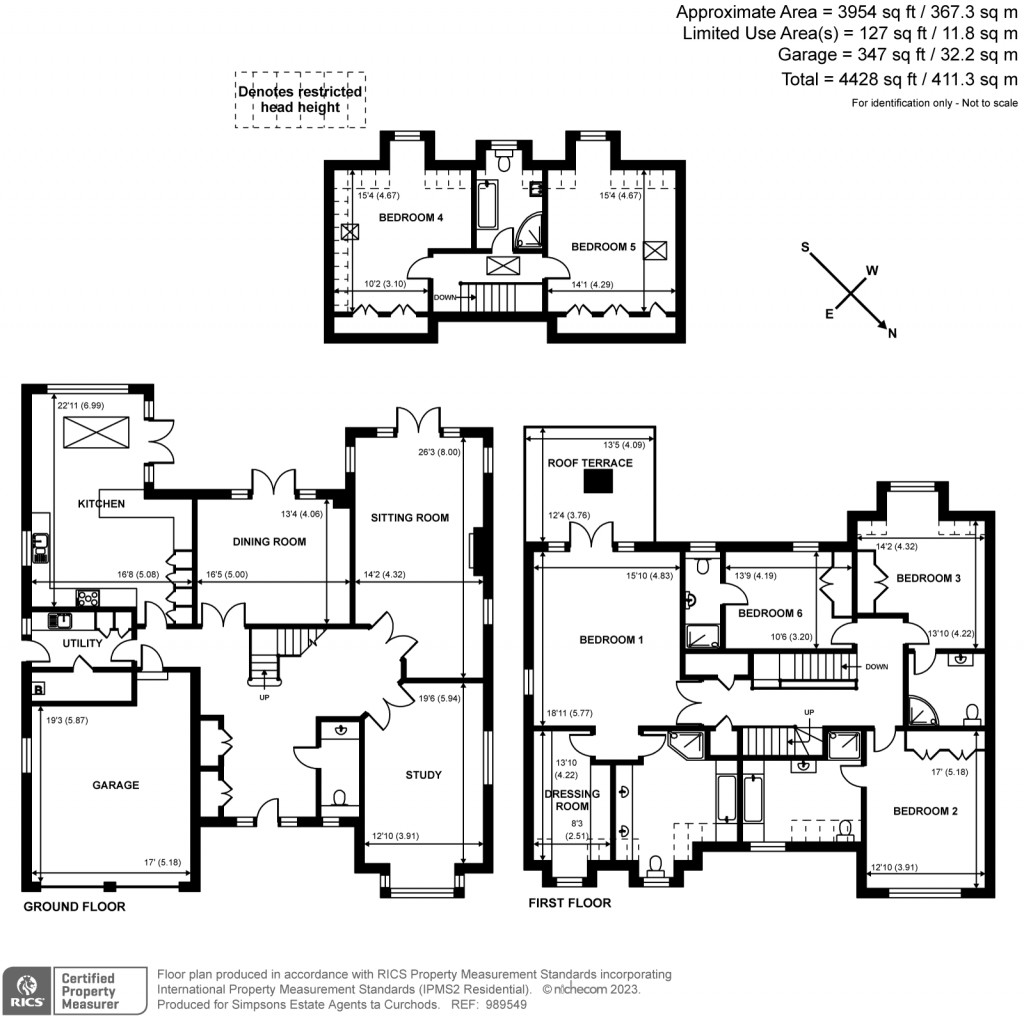 Floorplans For Brook Farm Road, Cobham, KT11