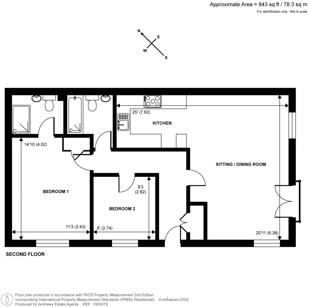 Floorplans For Freelands Road, Cobham, Surrey
