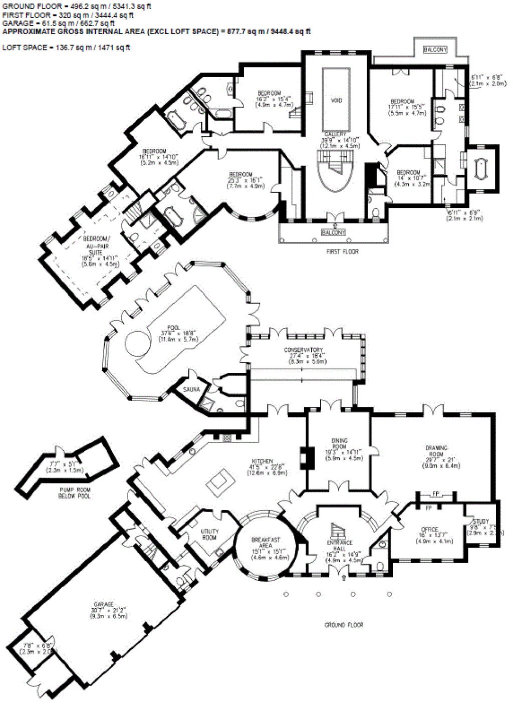 Floorplans For Kings Warren, The Crown Estate, Oxshott