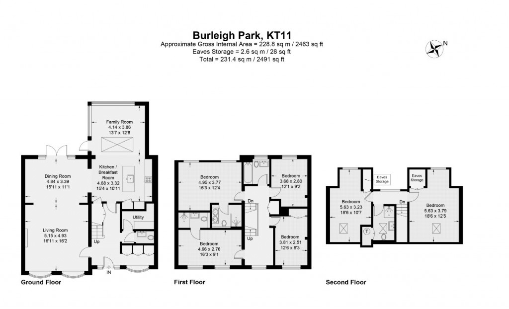 Floorplans For Burleigh Park, Cobham, KT11