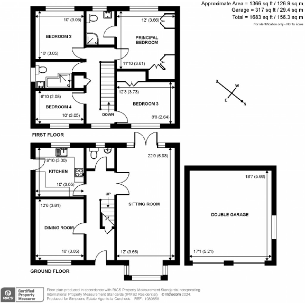 Floorplans For Ferndown Gardens, Cobham, KT11