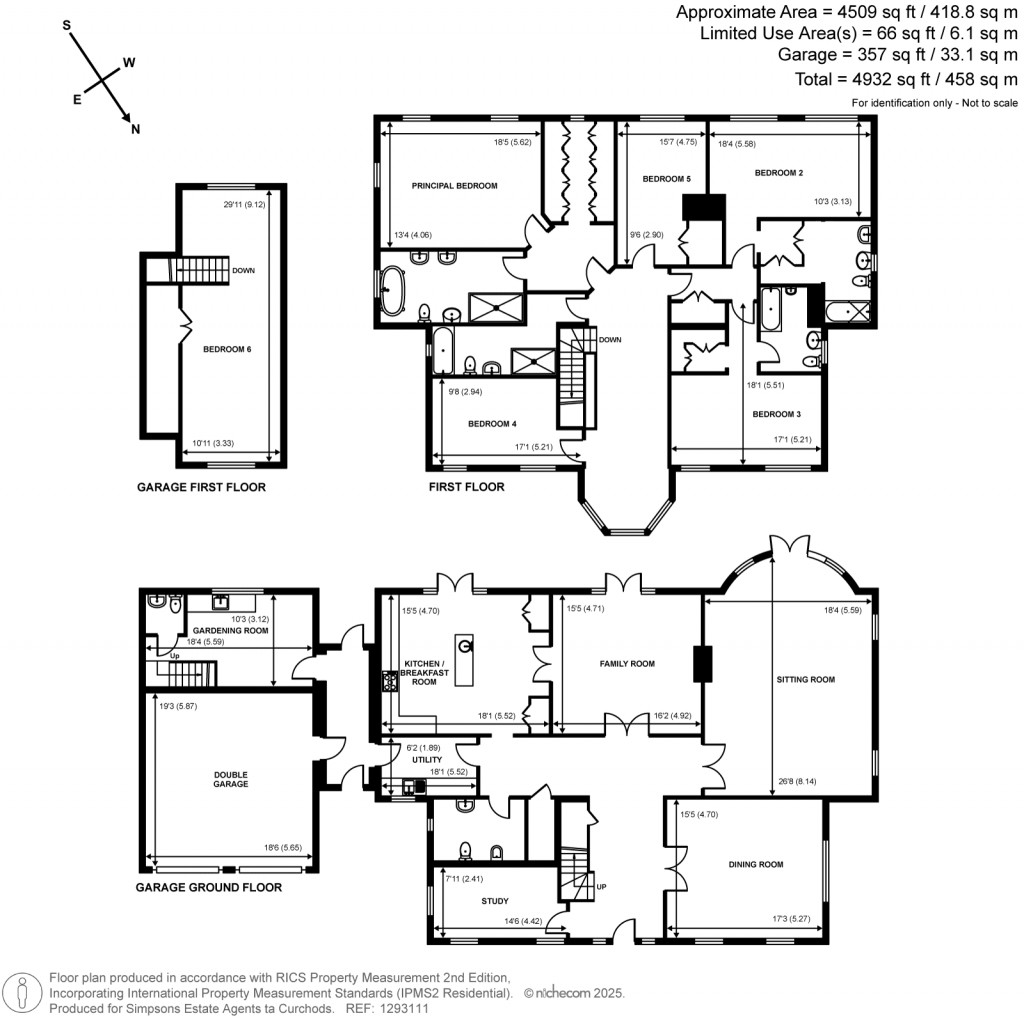 Floorplans For Woodside Road, Cobham, KT11