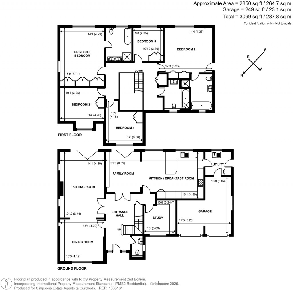 Floorplans For Littleheath Lane, Cobham, Surrey