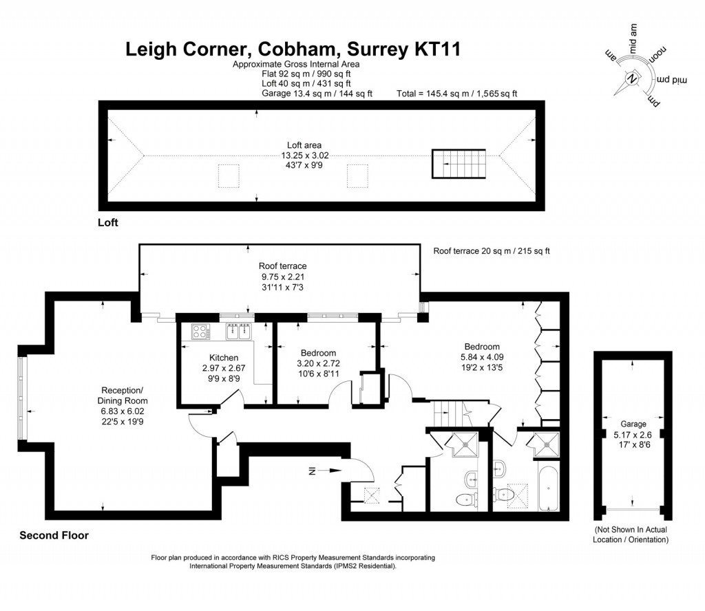 Floorplans For Leigh Corner, Cobham, KT11
