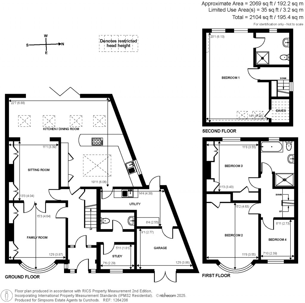 Floorplans For Hurst Lane, East Molesey, KT8