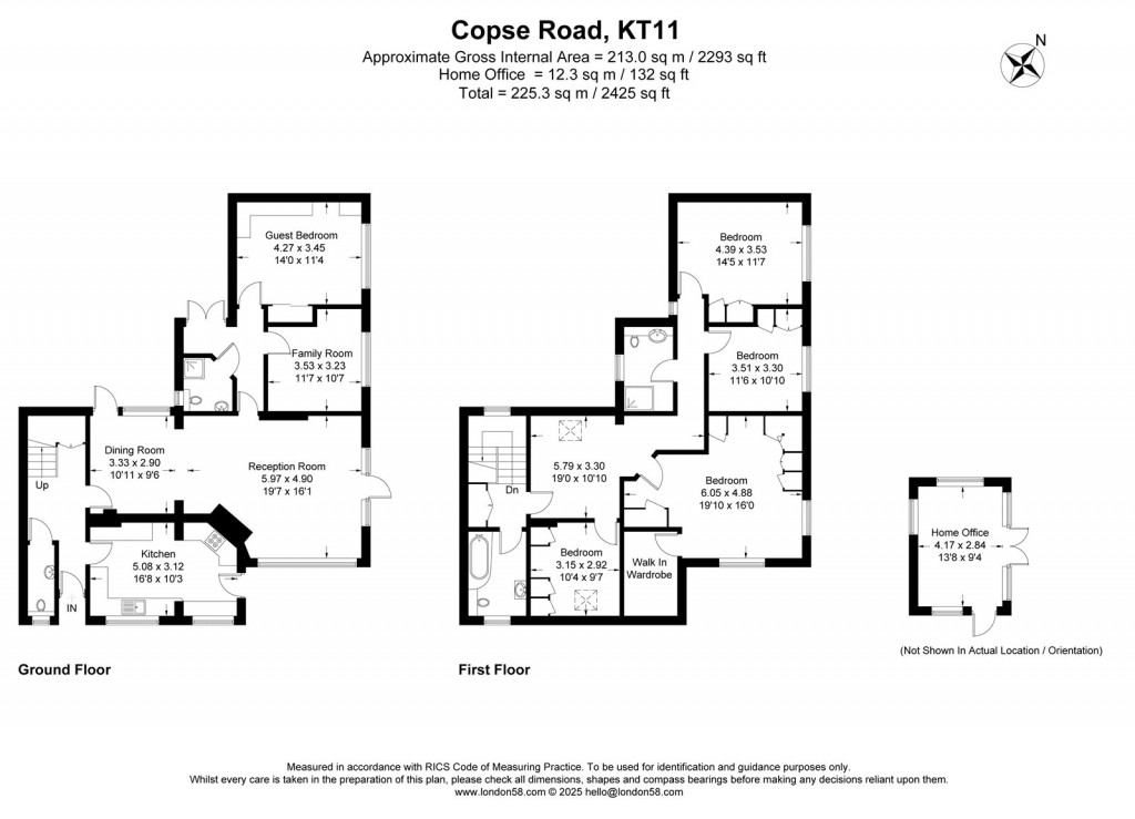 Floorplans For Copse Road, Cobham, Surrey