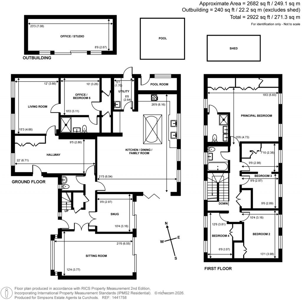 Floorplans For Woodend Park, Cobham, Surrey