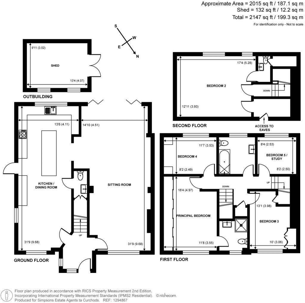 Floorplans For Tilt Close, Cobham, Surrey