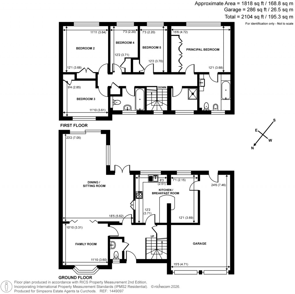 Floorplans For Somerville Road, Cobham, Surrey