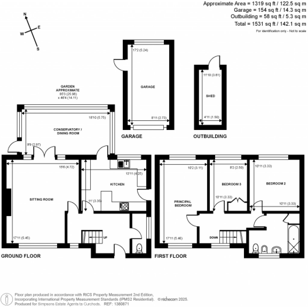 Floorplans For Stoke Road, Cobham, Surrey
