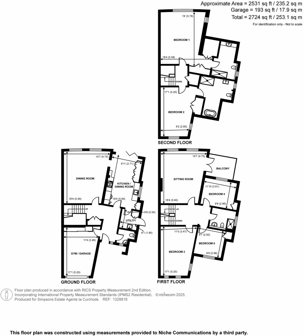 Floorplans For St. Nicholas Crescent, Pyrford, Surrey