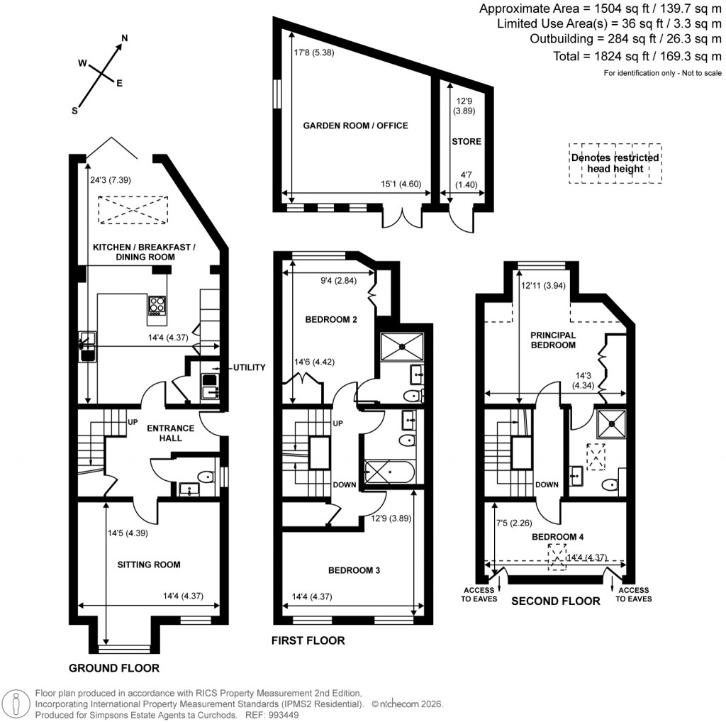 Floorplans For Denby Road, Cobham, Surrey