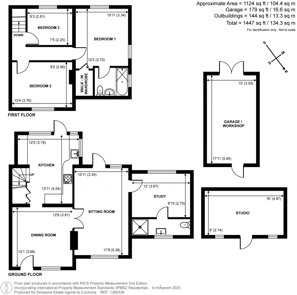 Floorplans For Downside, Cobham, Surrey