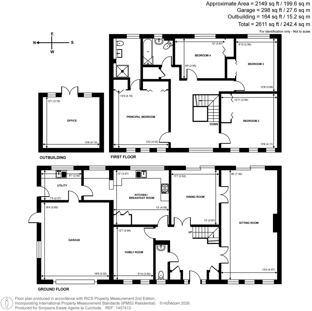 Floorplans For Old Farmhouse Drive, Oxshott, Surrey