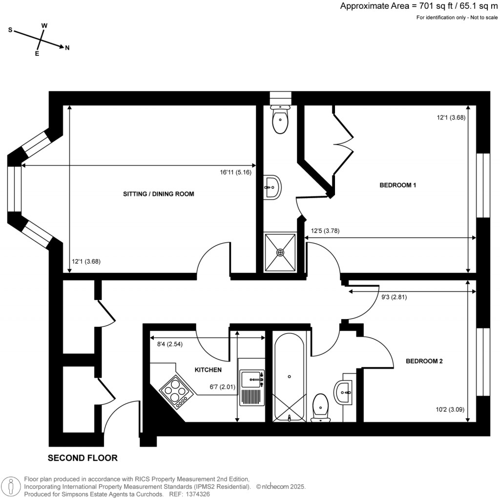 Floorplans For Lyster Mews, Cobham, Surrey