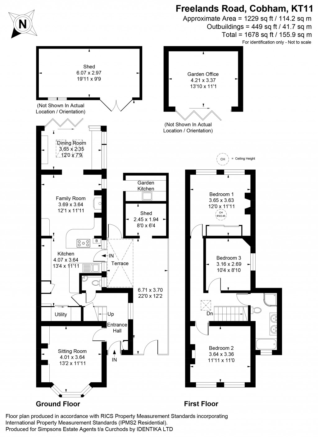 Floorplans For Freelands Road, Cobham, Surrey