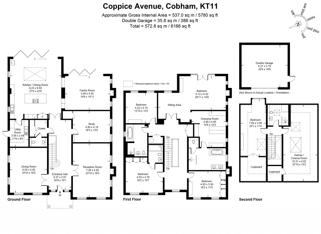 Floorplans For Coppice Avenue, Cobham, Surrey
