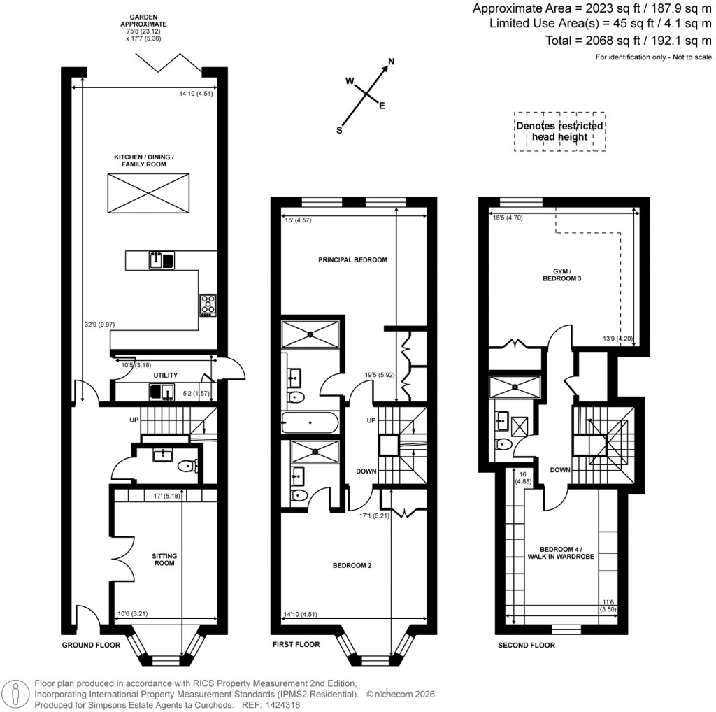 Floorplans For Oakshade Road, Oxshott, Surrey